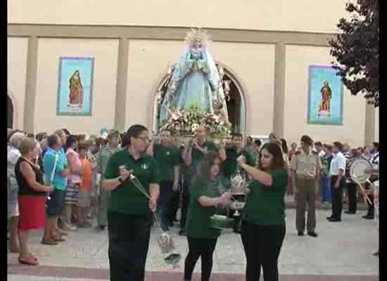 Procesión con la Santísima Virgen de la Estrella, Reina de los Ángeles  con motivo de su onomástica